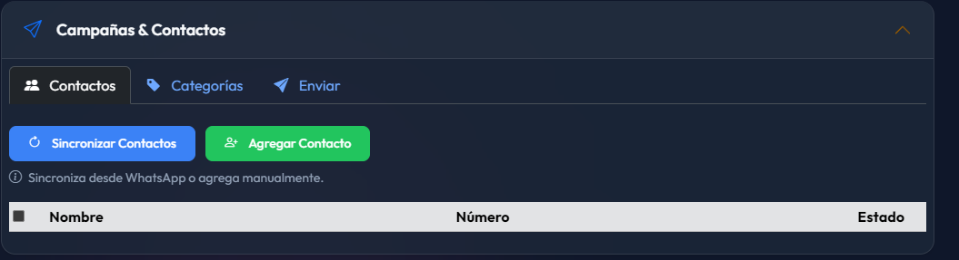 Gestión de contactos